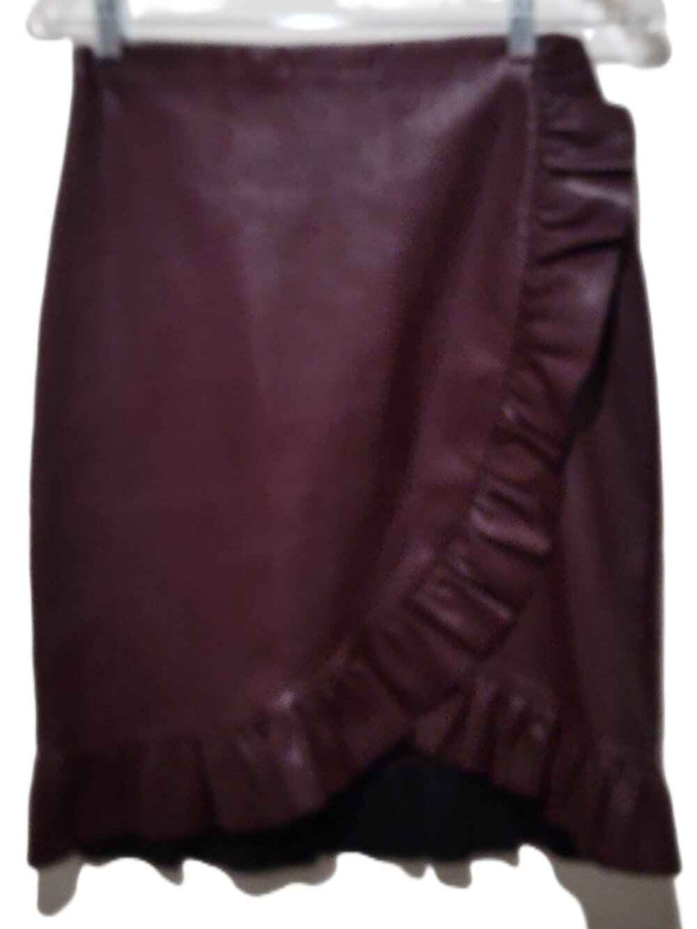 Marc Bouwer Unlimited brown faux leather skirt size XS